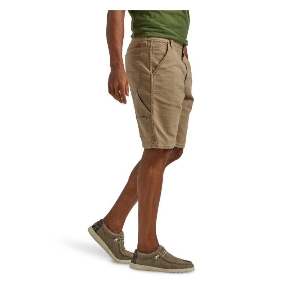 Wrangler Carpenter Shorts Mens 42 Petrified Oak Khaki 10" Inseam Pockets NWT - Picture 3 of 8